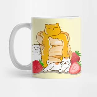 Kawaii Kitten Pancakes Mug